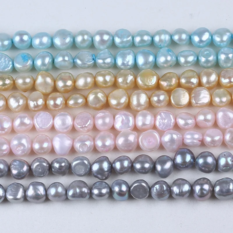 Wholesale 9-10mm baroque cultured freshwater pearl beads for making