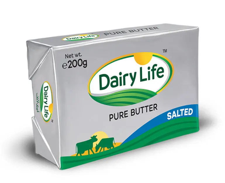 Dairy Life Butter Salted 200gm 100% Pure & Fresh Salted Butter Reasonable Price Delicious salted Cream Butter