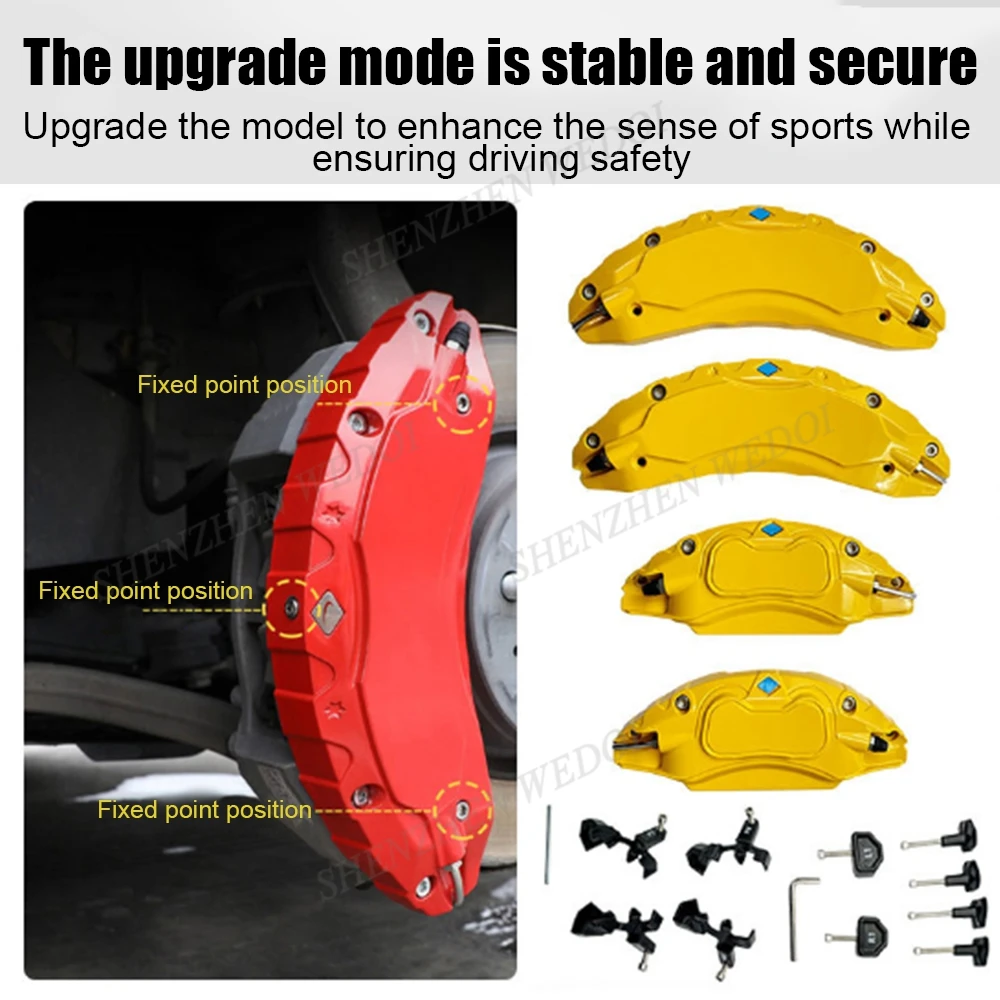 Hot sale tesla exterior accessories 4 pack Caliper cove Aluminum alloy Material for tesla model 3 highland Caliper cover kits