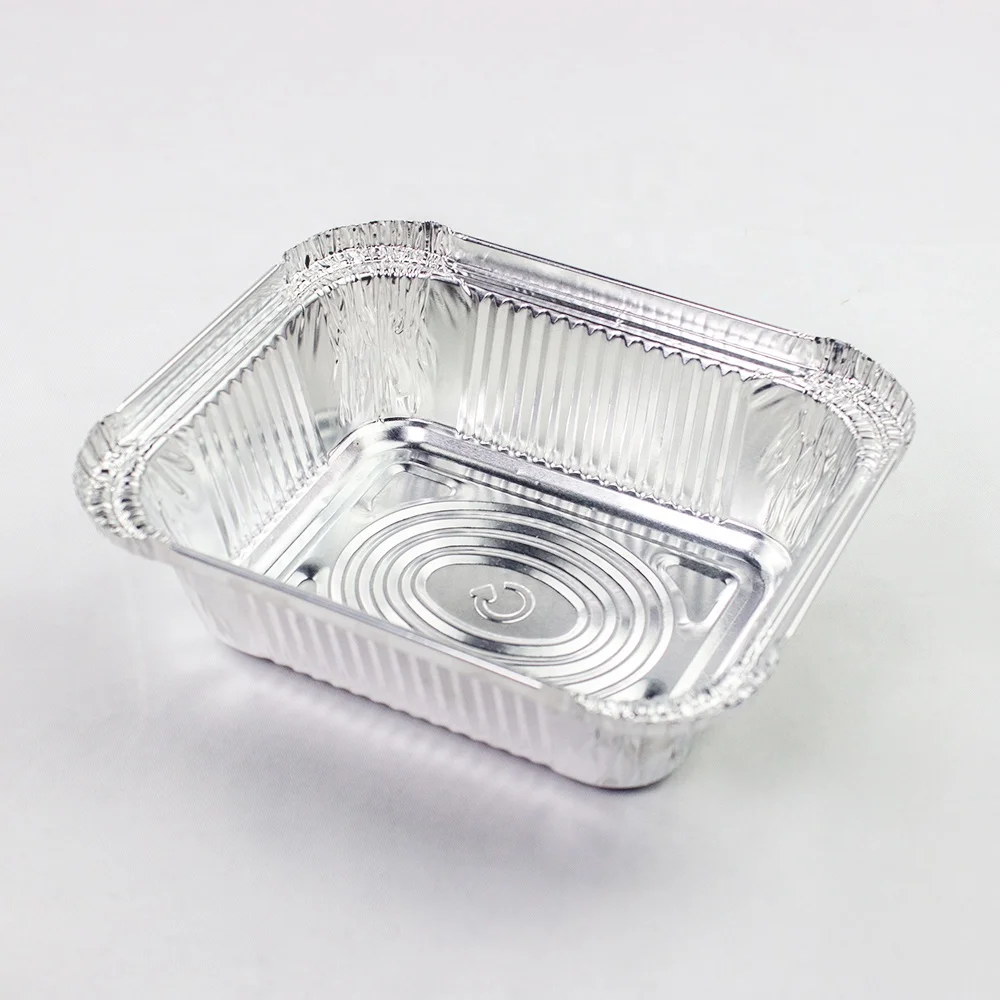 Professional manufacturer custom disposable silver aluminum foil container with logo