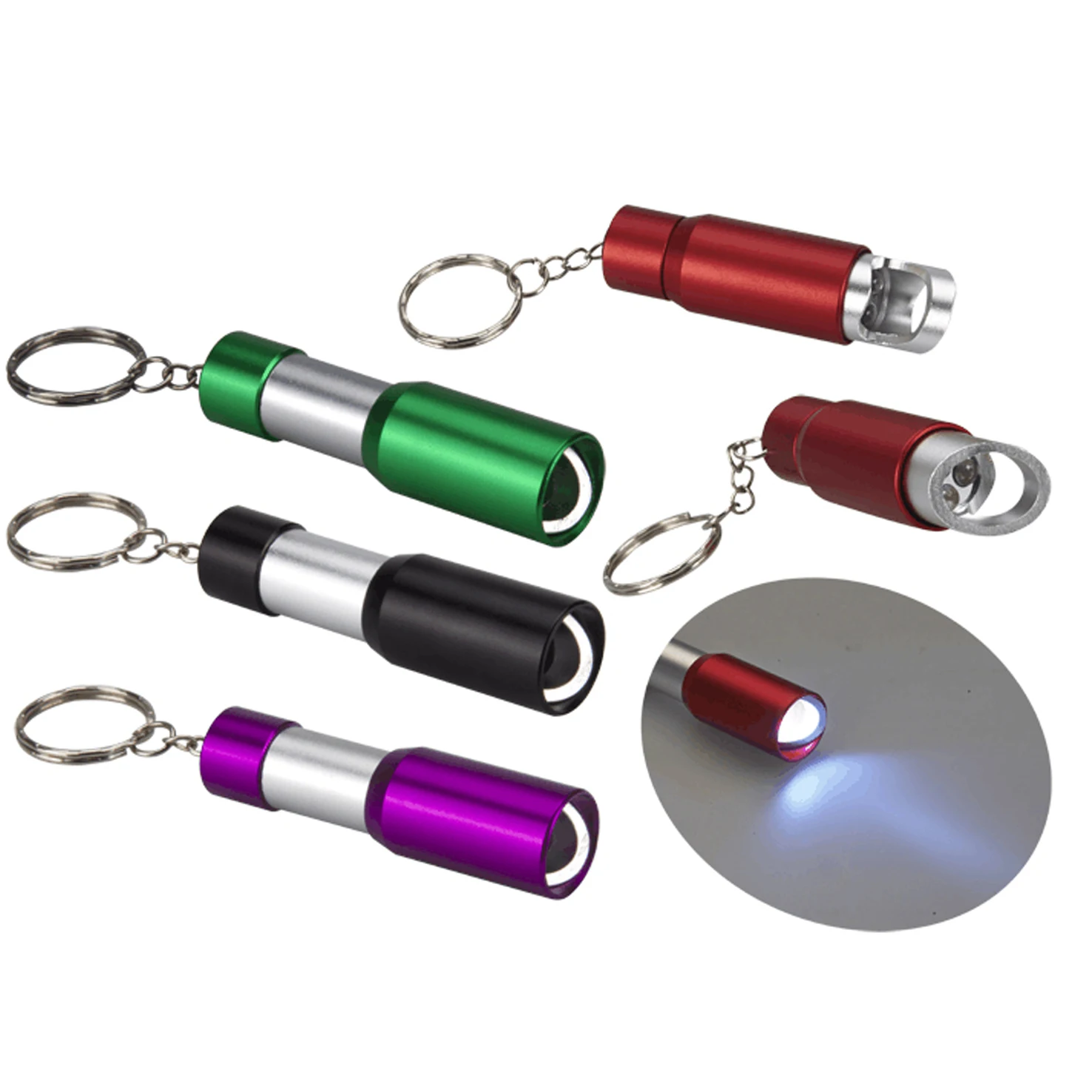 Multi function aluminum small flashlight with bottle opener keychain flashlight gift mini led flashlight