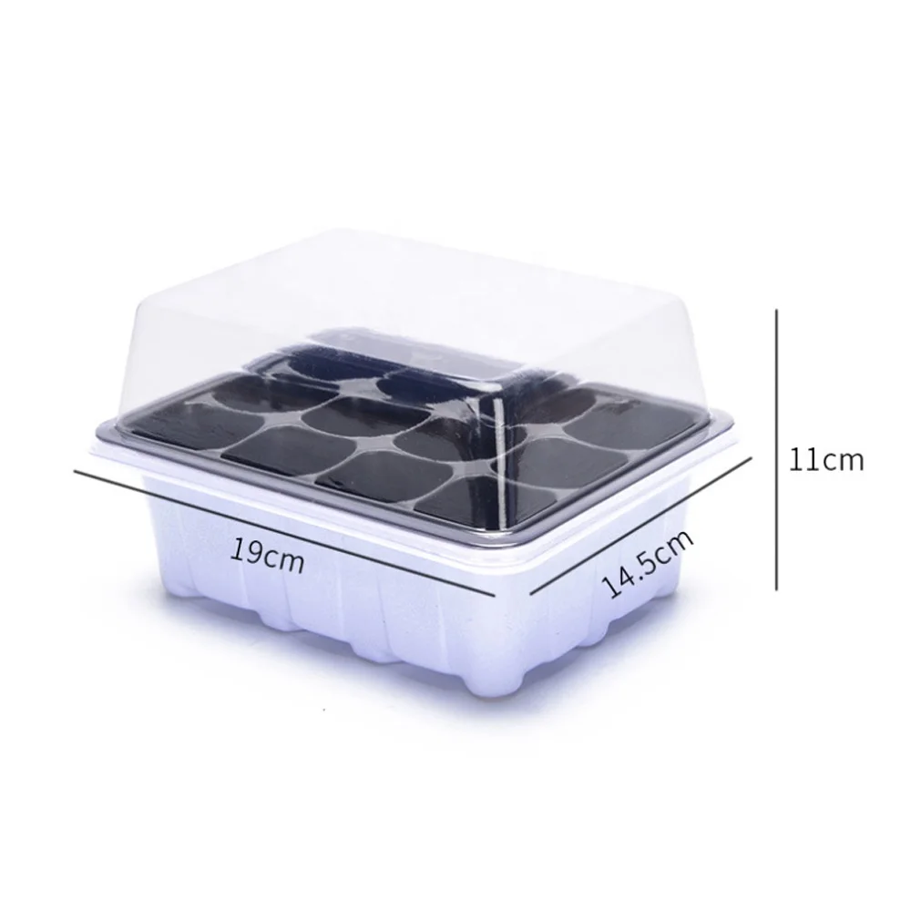6 hole / 12 hole plastic seedling plate, breathable seedling plant culture sowing box, moisture temperature box seedling plate