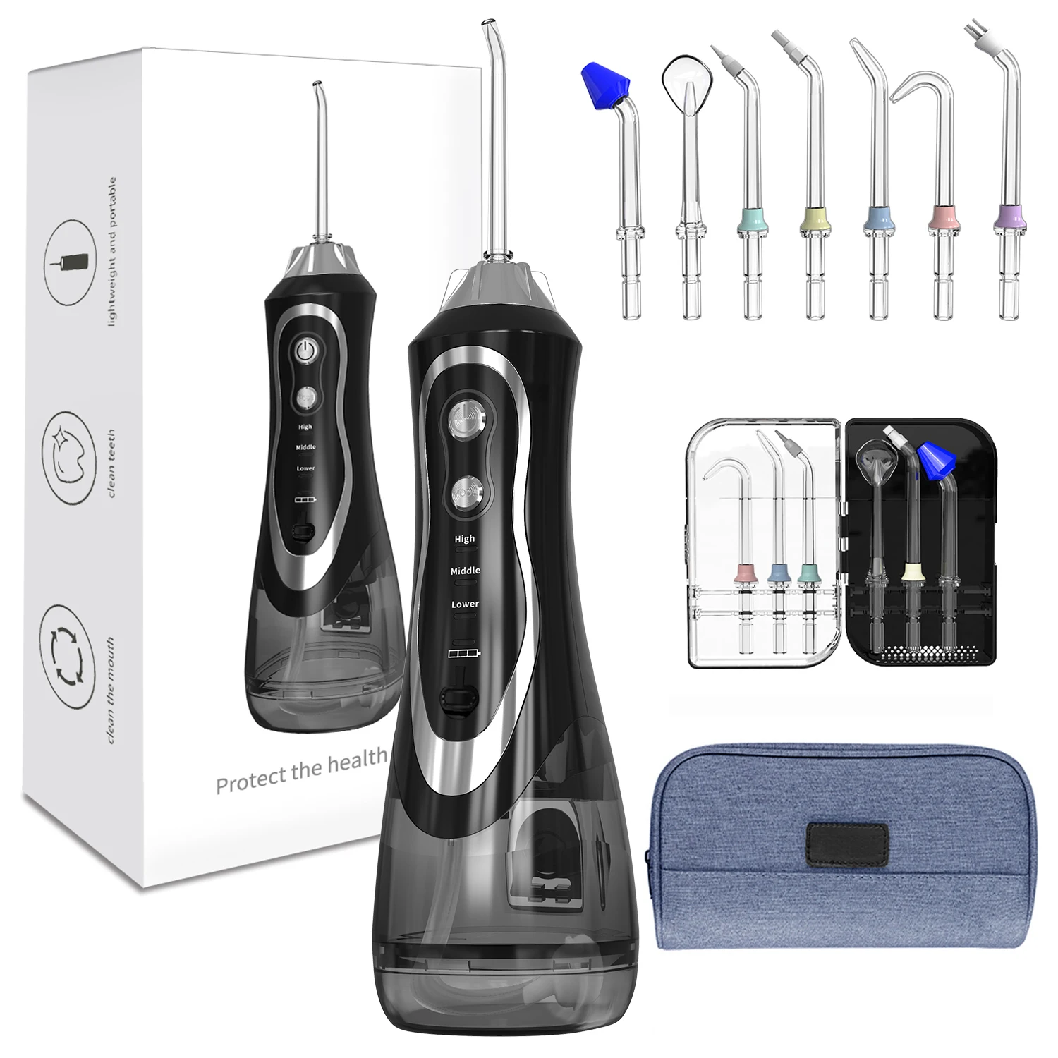 popular design 300ml tank rechargeable 1100mAh battery 3 models dental irrigator