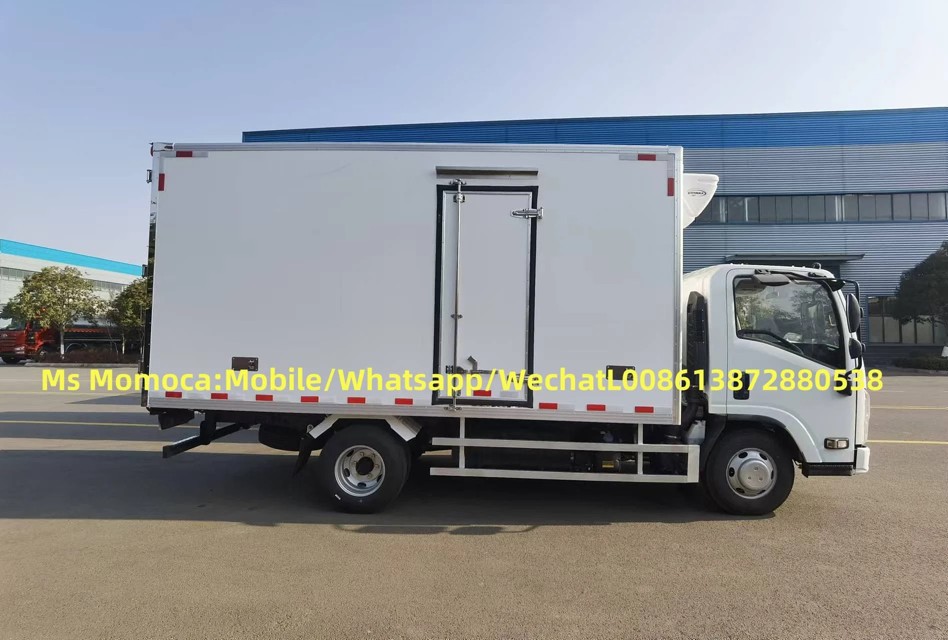 I SUZU ES7 refrigerator van box truck 5tons with carrier units/refrigerated cold room van truck
