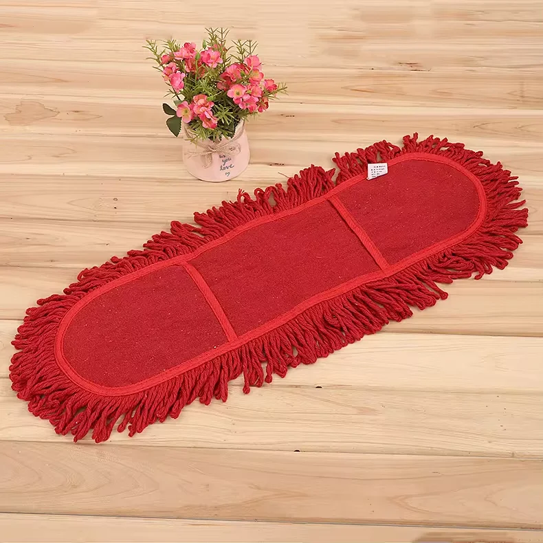 High Quality Red Oil Flat Mop Replacement Cloth Customizable Hot Sale in Korea Refill for Cotton Yarn Tube Mop Head