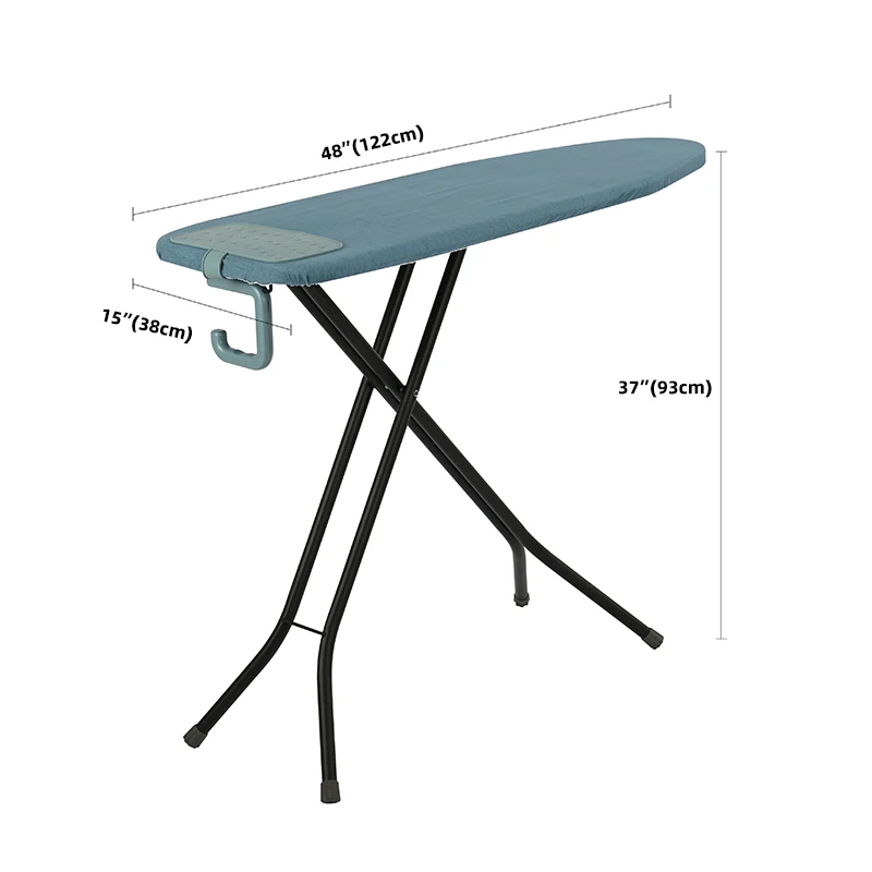 Custom Mesh Folding Household Hook Ironing Board With Retractable Silicon Rest