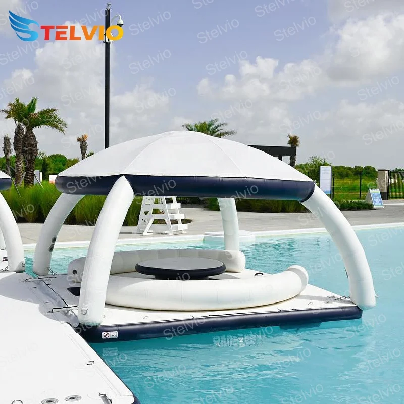 Оптовая продажа Плавающая Платформа надувная водная колода платформа для плавания остров Jetski Dock