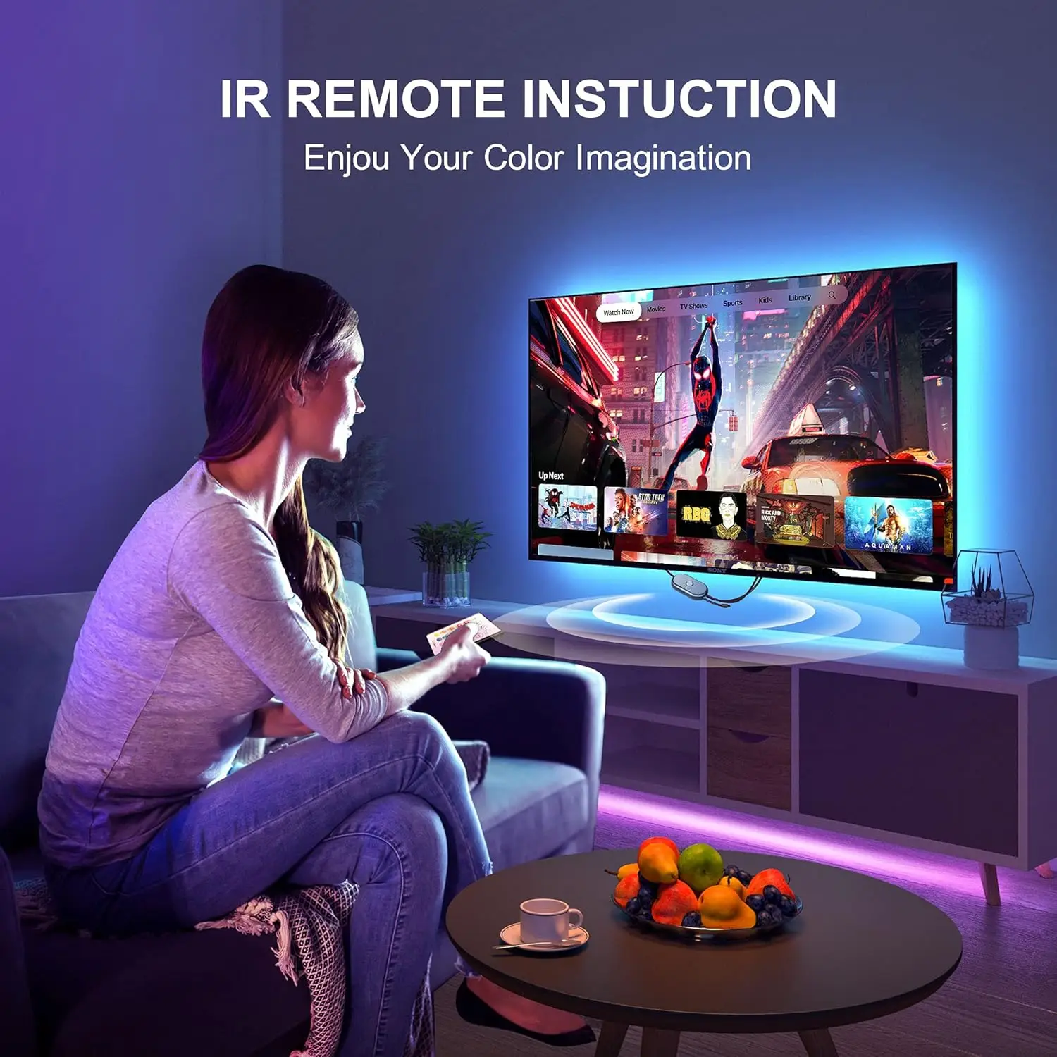 Светодиодные фонари Синхронизация с телевизором 5 В USB RGB Изменение цвета управления приложением светодиодная подсветка телевизора