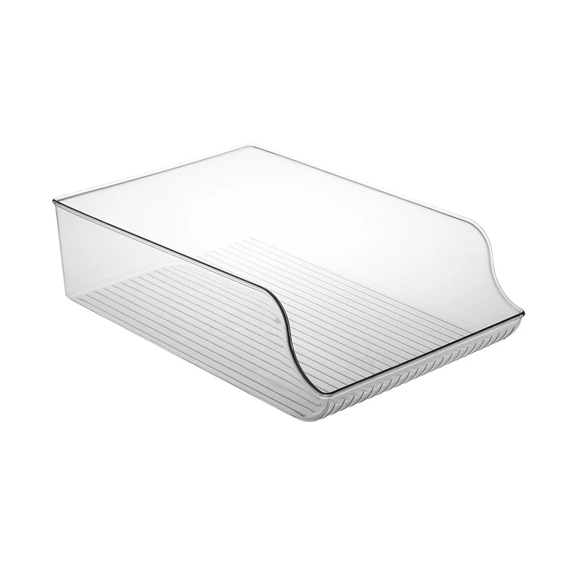 Штабелируемый кухонный прозрачный пластиковый контейнер для овощей и фруктов, ящик для хранения продуктов в холодильнике, органайзер для холодильника