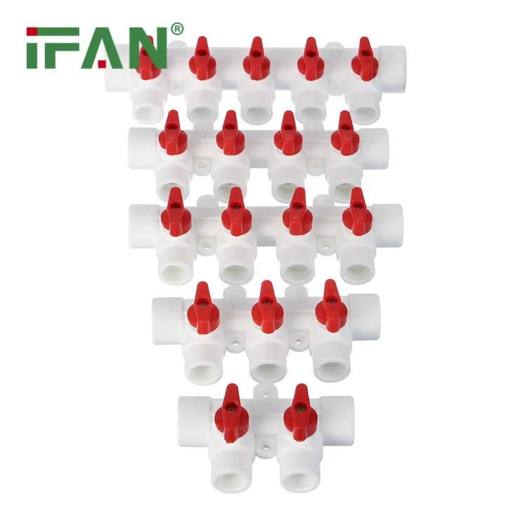 IFAN PPR Pipes Fittings Manifold Uae Dubai Plastic PPR Water Pipe Fittings Brass PPR Manifold