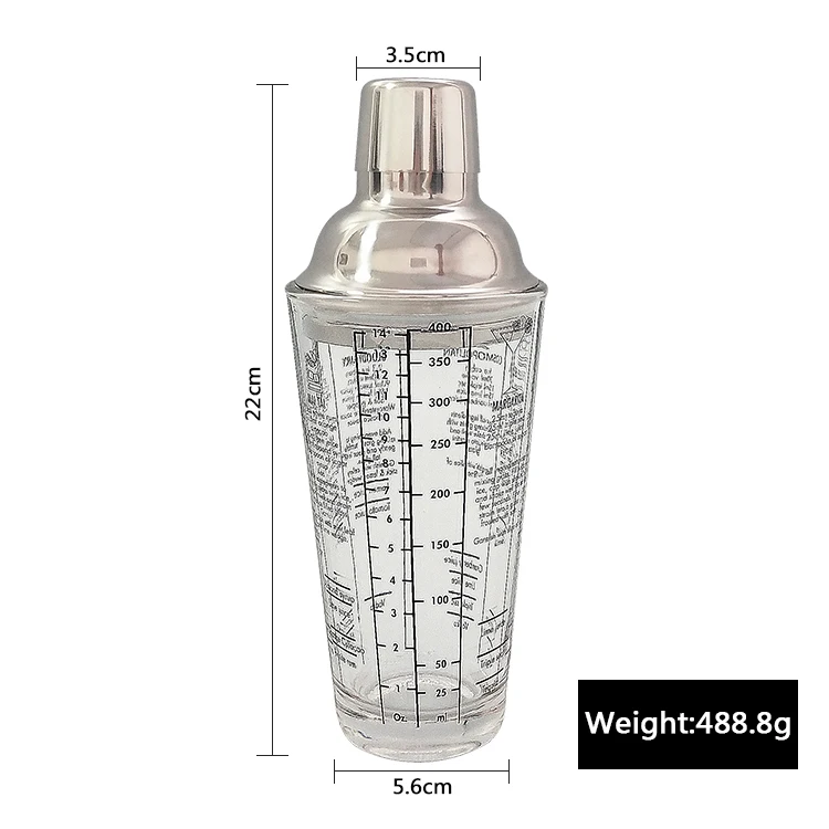 High Quality Bar Accessories Glass Shaker Cup Stainless Steel Wine Shake Mug