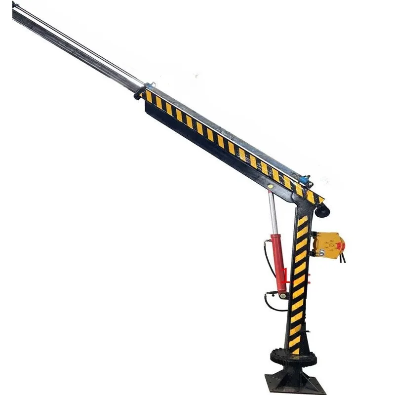 Vehicle mounted mechanical hydraulic rotary diesel electric remote control telescopic boom deck crane
