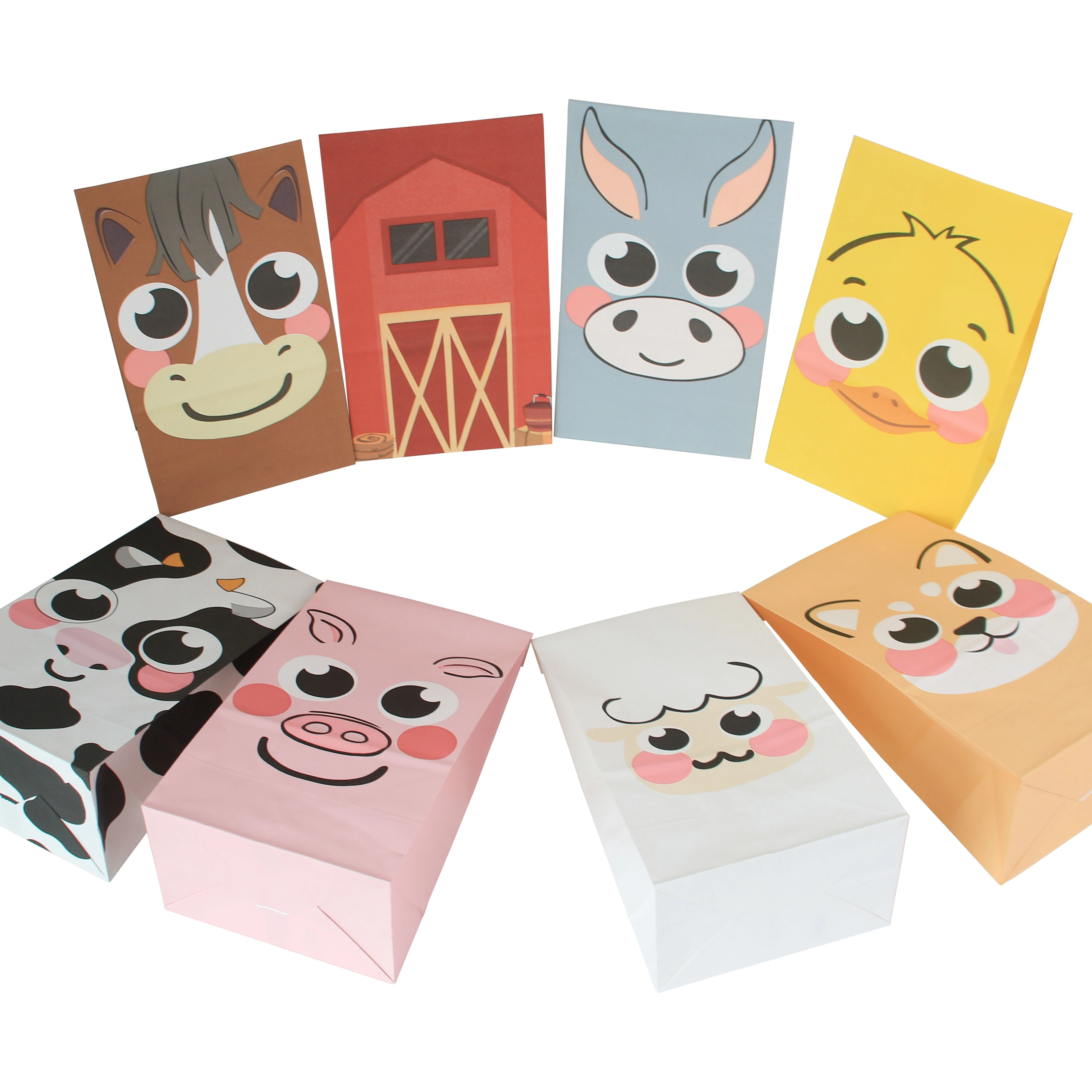 Animal Candy Treat Bags Barnyard Gift Bags for Farm Animal  Theme  Birthday Party Baby Shower Supplies Kids Goodie Bags  Farm Fa