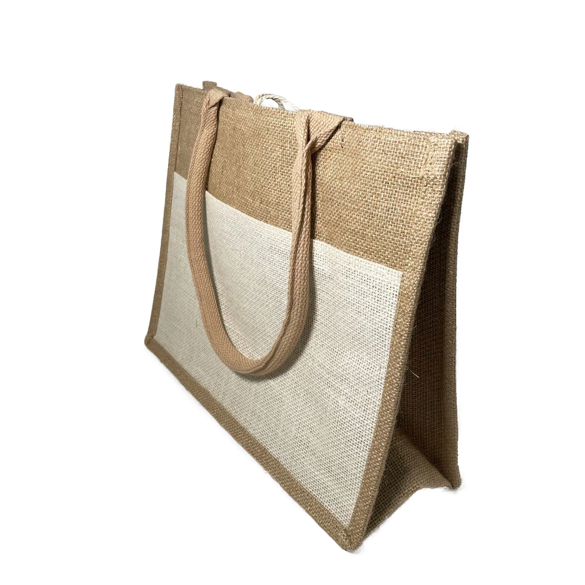 Wholesale the new listing of linen bags all hemp material environmental  jute shopping tote bag