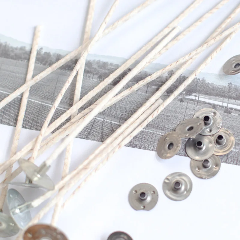 40 strands length 6-8-9-10cm Various length and threads cotton paper interwoven wick candle wick  for candle making