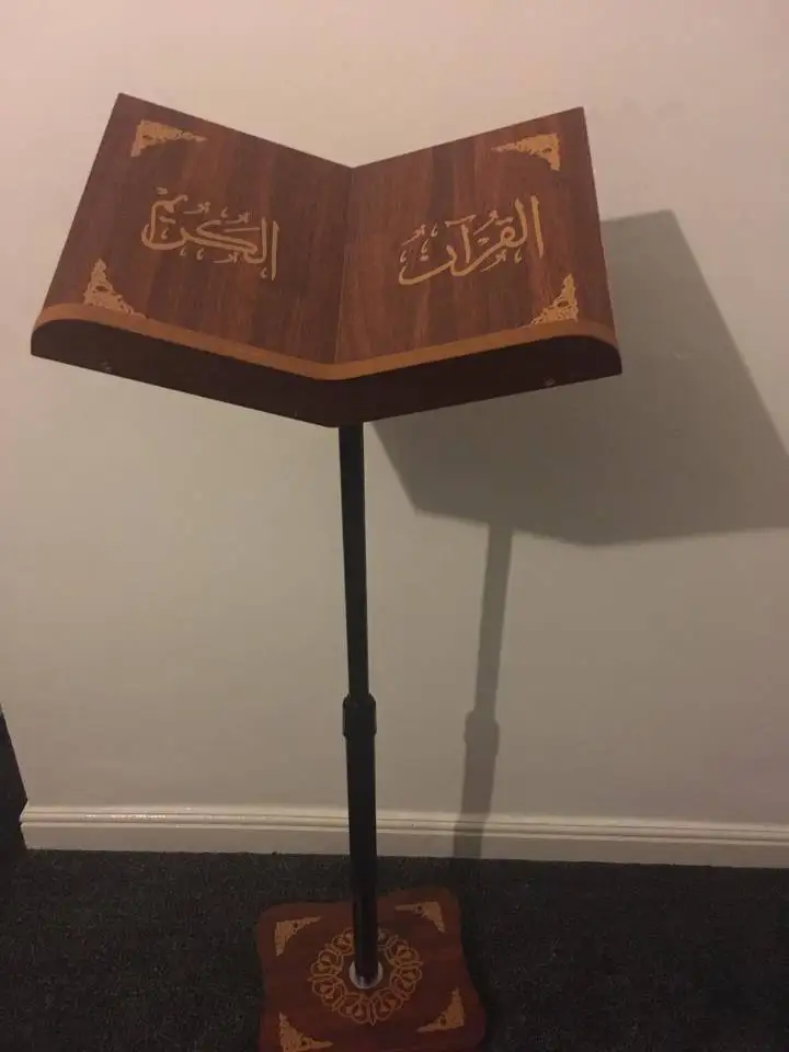 Quran book stand metal reader Arabic Quran reading