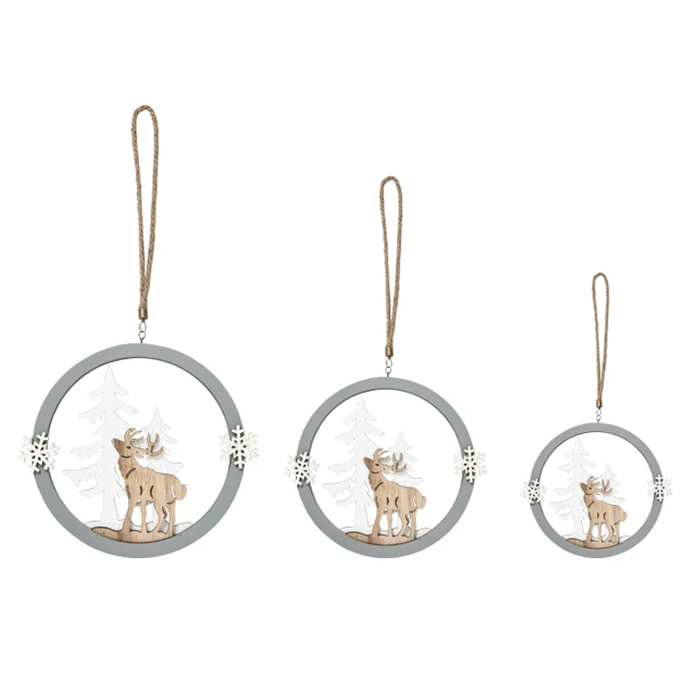 Wooden christmas tree ornaments decorations for home christmas tree decoration christmas tree pendant