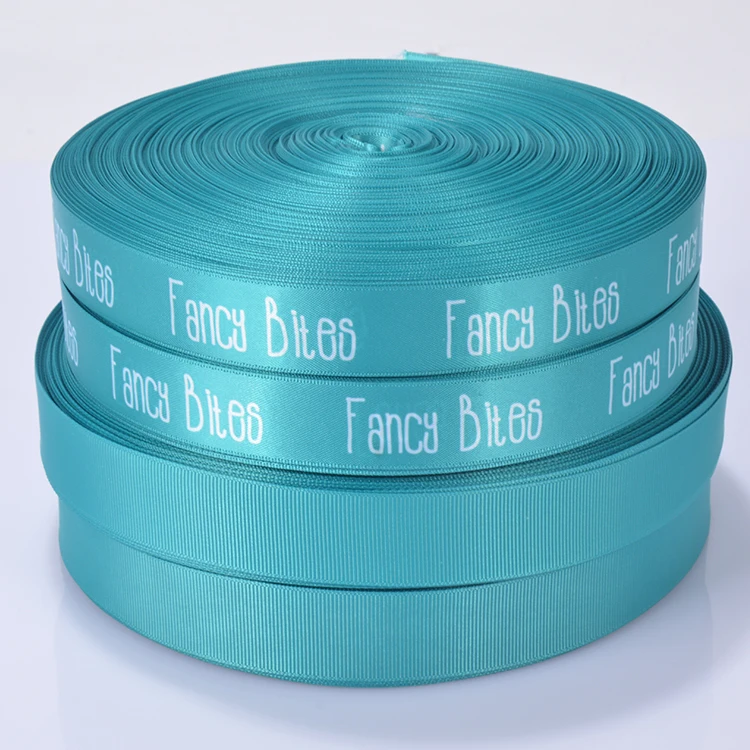Cheap custom printed logo personalized polyester ribbon