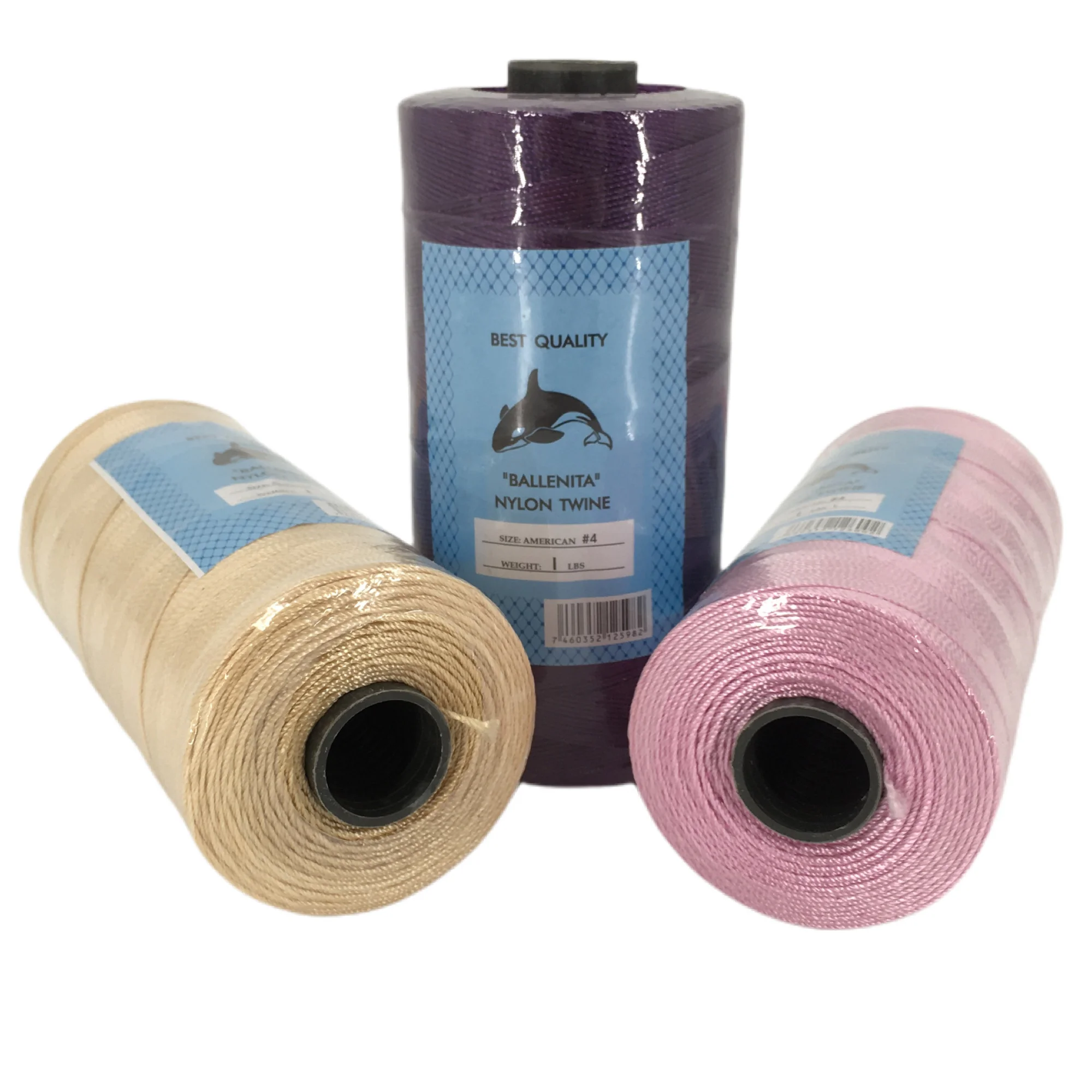 Factory direct sales twisted nylon twine high tenacity nylon fishing twine China filament threads 210D/18 nylon mason twine