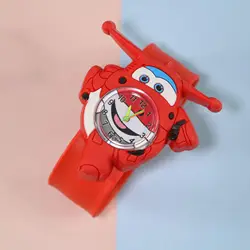 Симпатичные гибкие детские наручные часы, Детские Силиконовые наручные часы с 3d-изображением животных