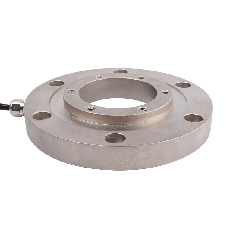 Compact and flat design ring shaped force sensor 10~500kg force transducer for confined spaces