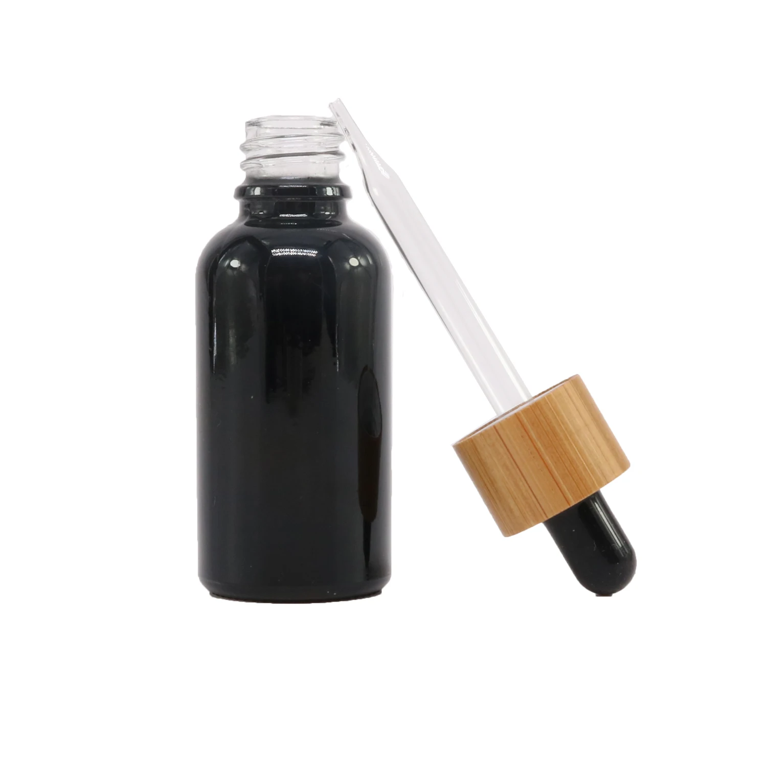 30ml 50ml Glass Essential oil Dropper Bottle Bamboo Cap Reagent Drop Eye Liquid Pipette Bottles
