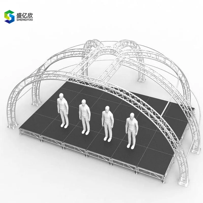 Hot Sale stage truss aluminum heavy duty lighting truss dj booth width square truss