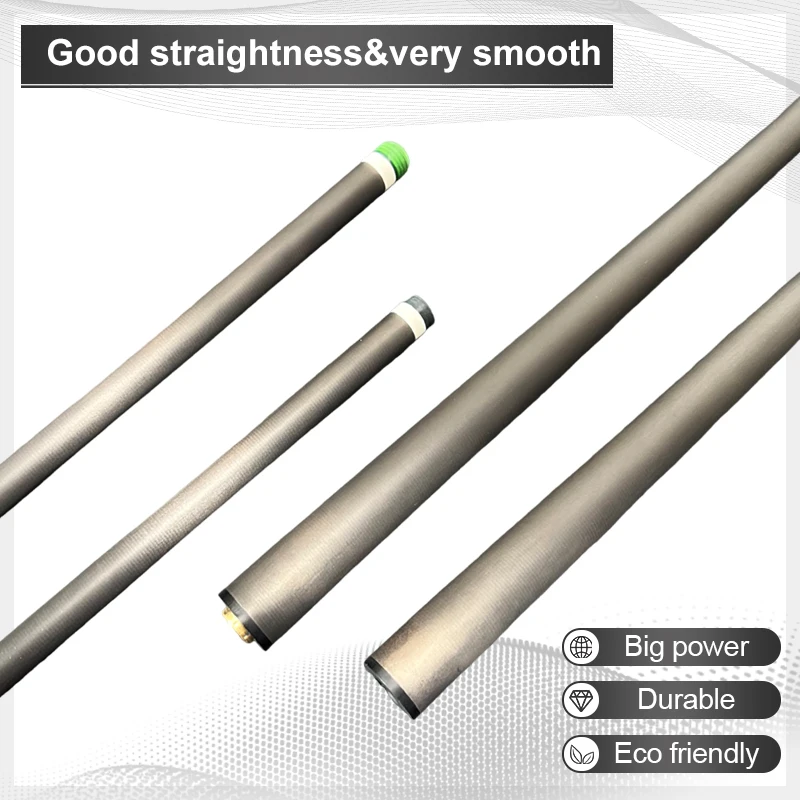 Lowest Deflection Conical protaper 12.4 12.5mm Uni Lock Uniloc Fiber Carbon Pool Cue Stick Unit Black Shaft