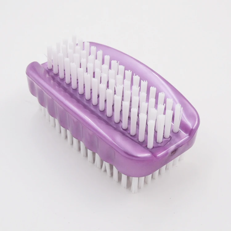 Factory Wholesale Scrubber Manicure Care 2 Sided Plastic Cleaning Nail Brush