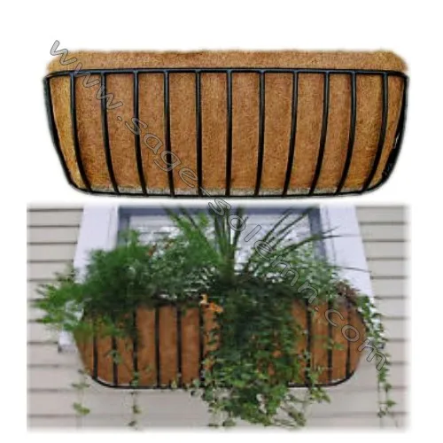 Wrought Iron Window Box,Wall Basket,Flower Basket Planter