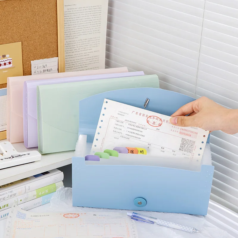 Morandi Folder file holder portable bill bill receipt buggy bag large capacity invoice collection book