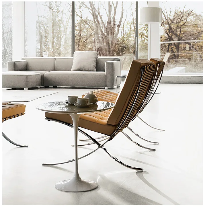 Factory Direct Sale Lounge Chair Modern Metal Leather Leisure Chair Ergonomic Soft Comfortable Chair for Office