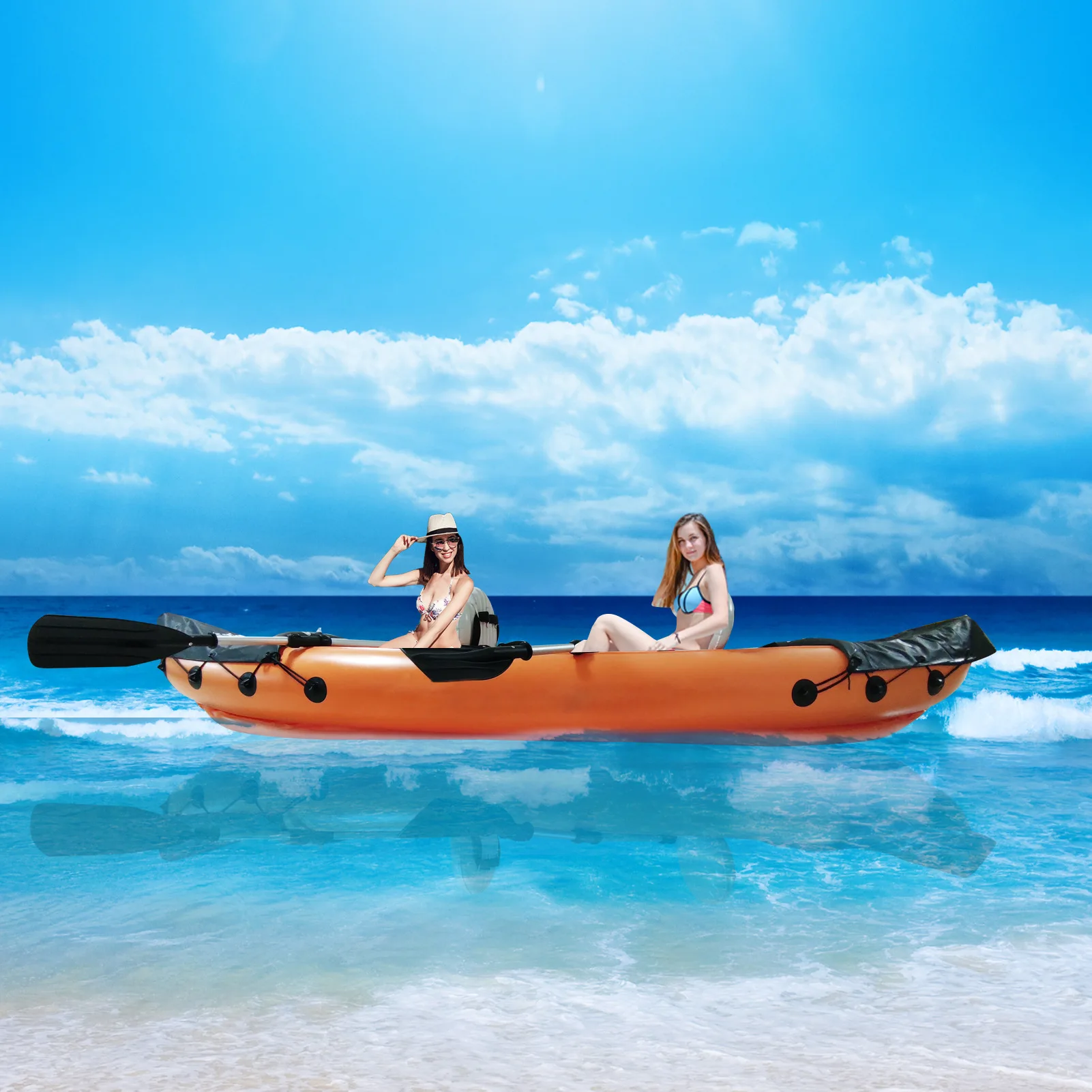 wholesale thickened KAYAK Inflatable Rowing Boat Outdoor professional rowing boat Bring paddle canoe kayak For Sport Gaming