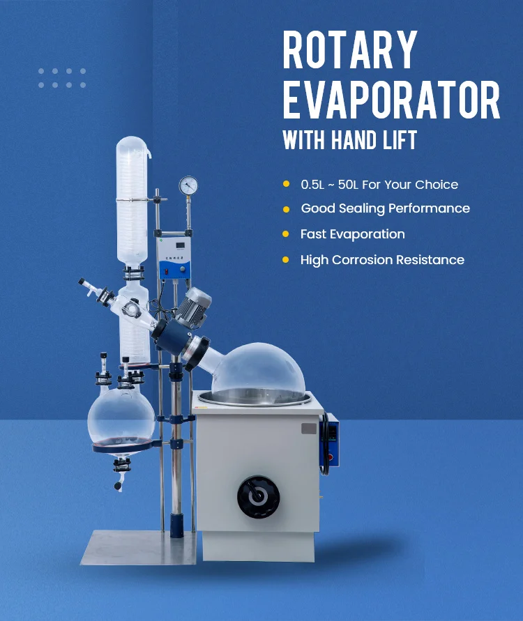English Food Rotary Evaporator With Dust Collector