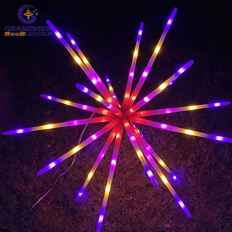 High Quality Christmas decorative supplies Led Outdoor Firework Tree Light