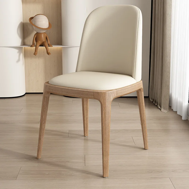 Hot Sale Nordic Leather Modern Luxury Design Furniture Dining Room Chairs Solid Wood Chairs hu-2-008