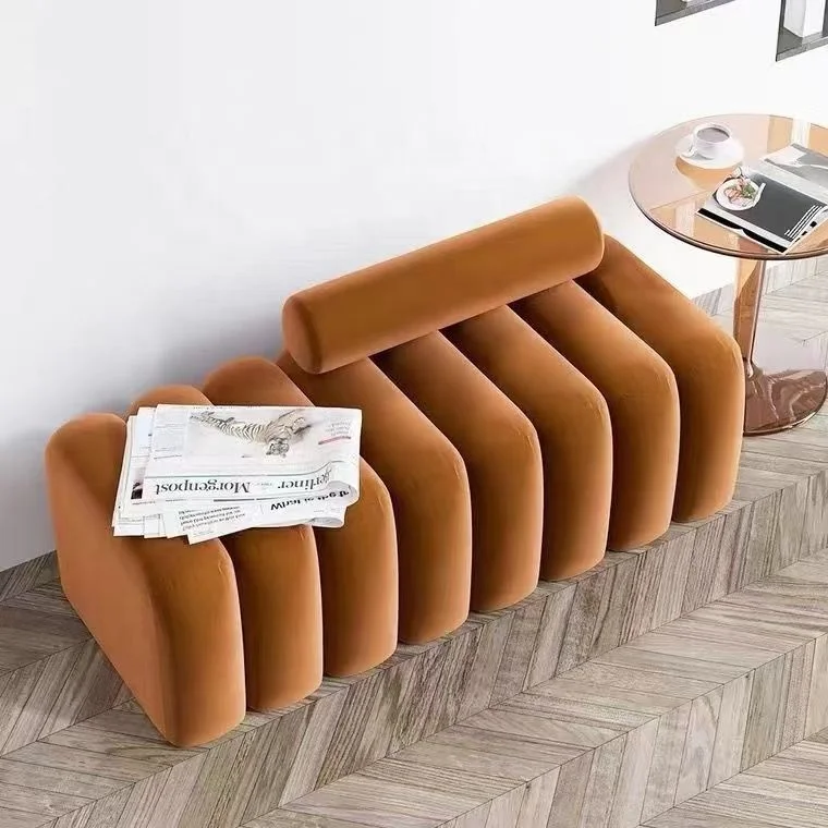 Nordic living room sofa stool rectangular shoe stool bedroom bed end stool