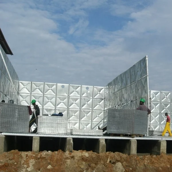 Factory direct supply Hot dipped galvanized steel water storage tank with 5mm thickness 1.22mx1.22m steel panel