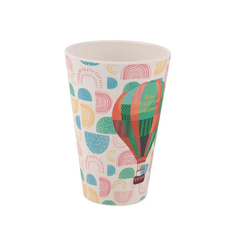 Custom Natural BPA Free ECO Biodegradable Reusable Custom Travel Bamboo Fiber Coffee Mug Cup