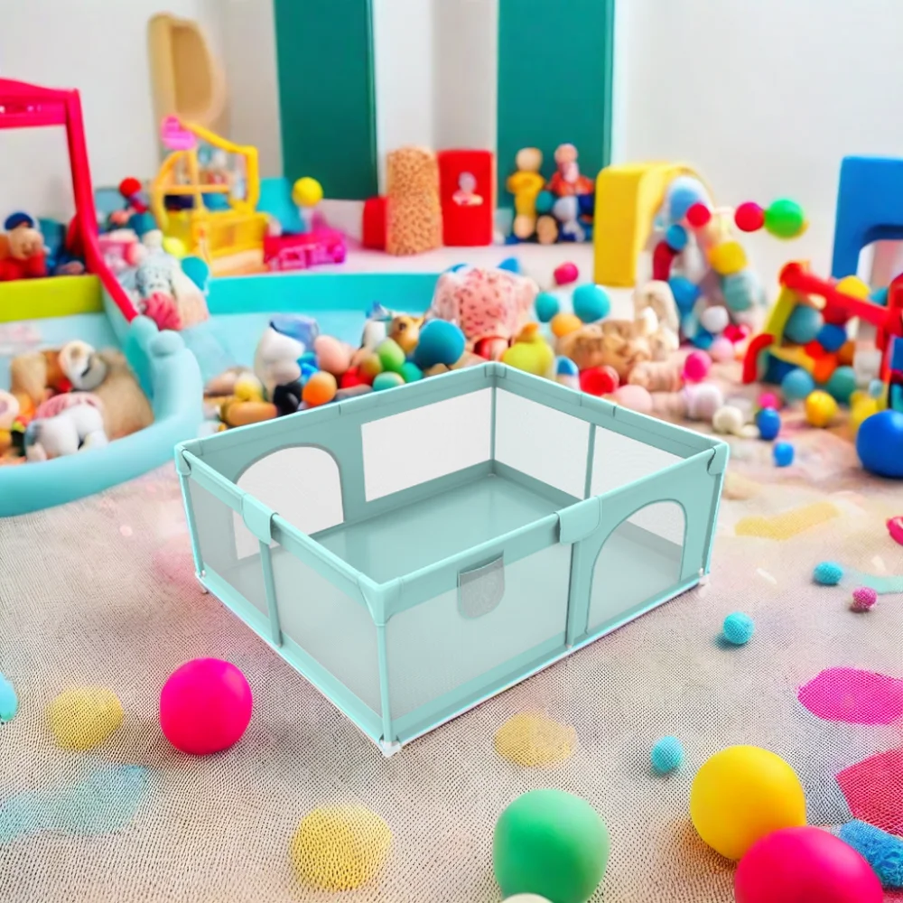 Unisex Soft Toy Baby & Toddler Indoor Guardrail Living Room Floor Anti-Fall Play Fence for Home Children