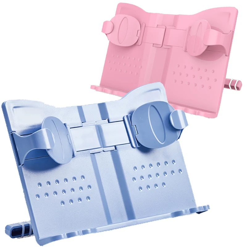 Adjustable Foldable Folding Recipe Table Cookbook Reading Laptop Book Holder Stand For Reading ABS High-quality Phone iPad Stand