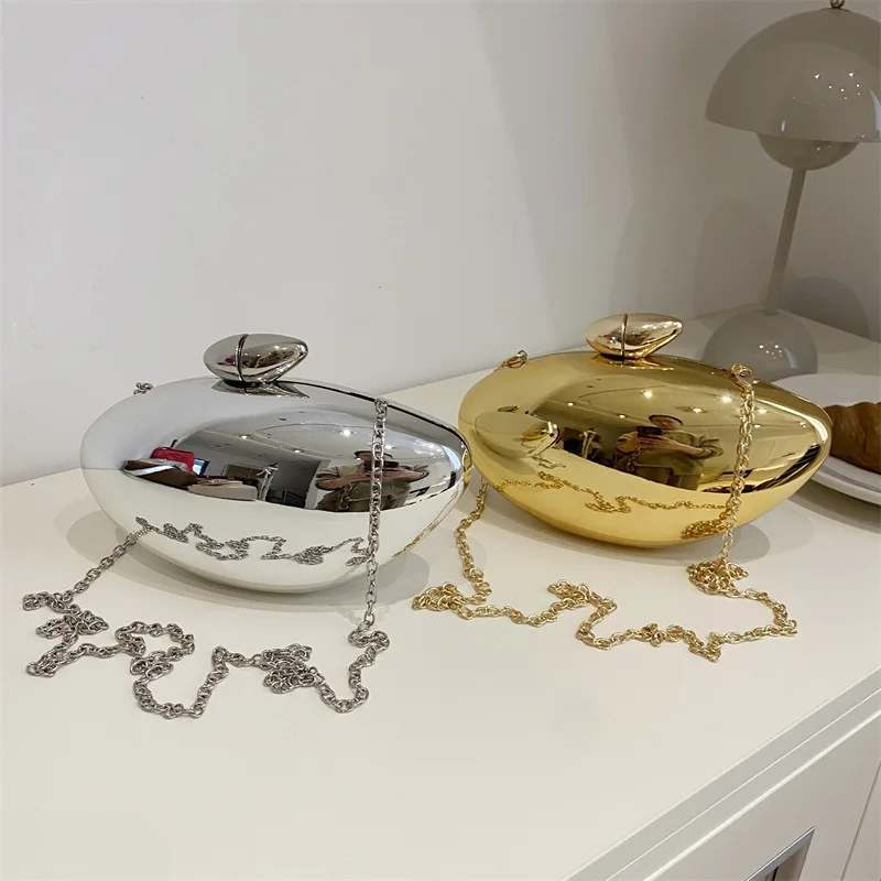 2024 New Arrival Personality Mango Shape Acrylic Bag Chain Crossbody Trendy Bags For Women