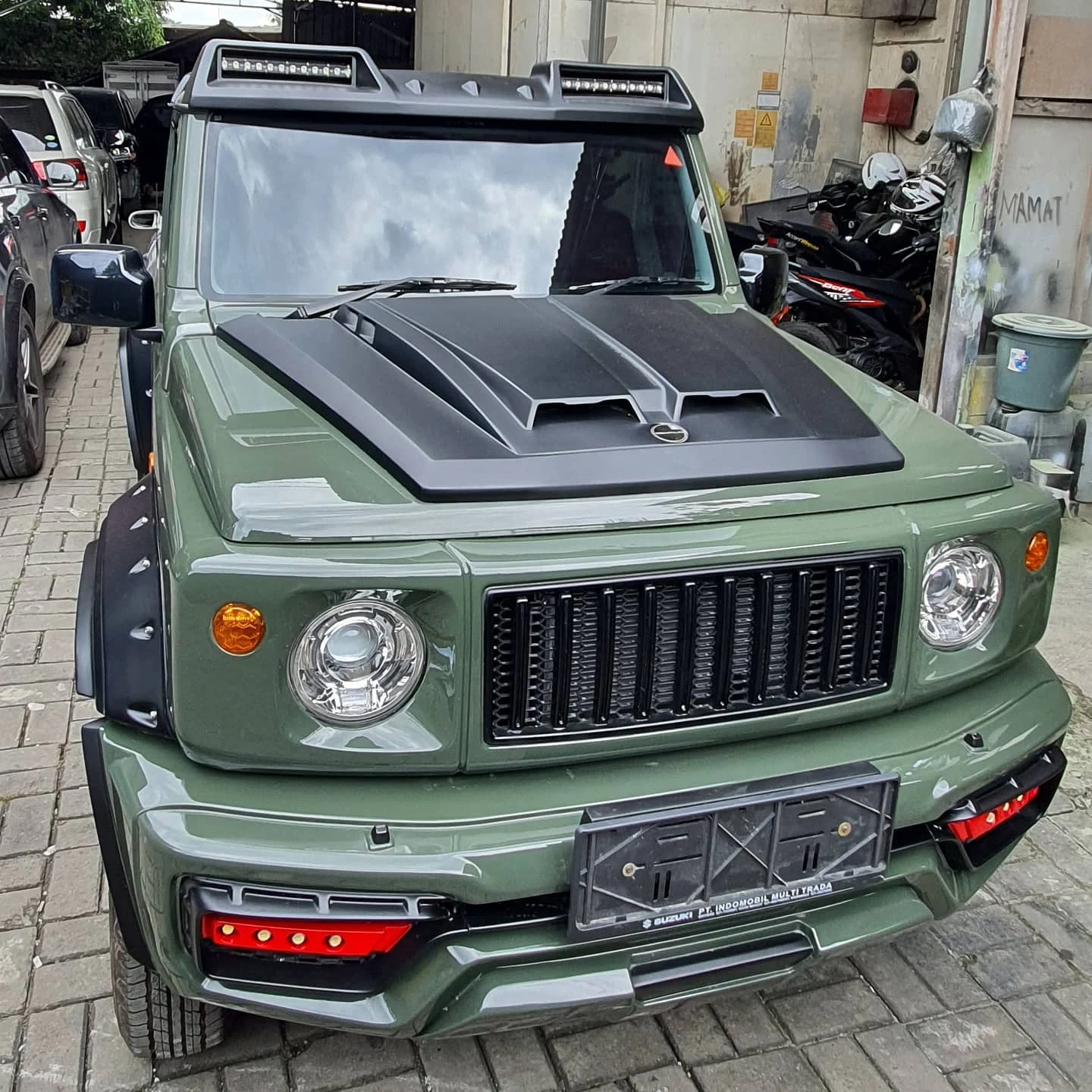 Крышка капота автомобильного двигателя в стиле Вальд комплекты внешних деталей кузова для Suzuki Jimny Sierra JB74/64