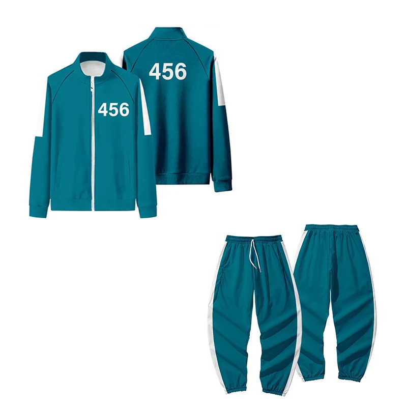 Korean TV series squid games halloween costume uniform S-6XL hoodie tracksuit jacket clothing squid game tracksuit