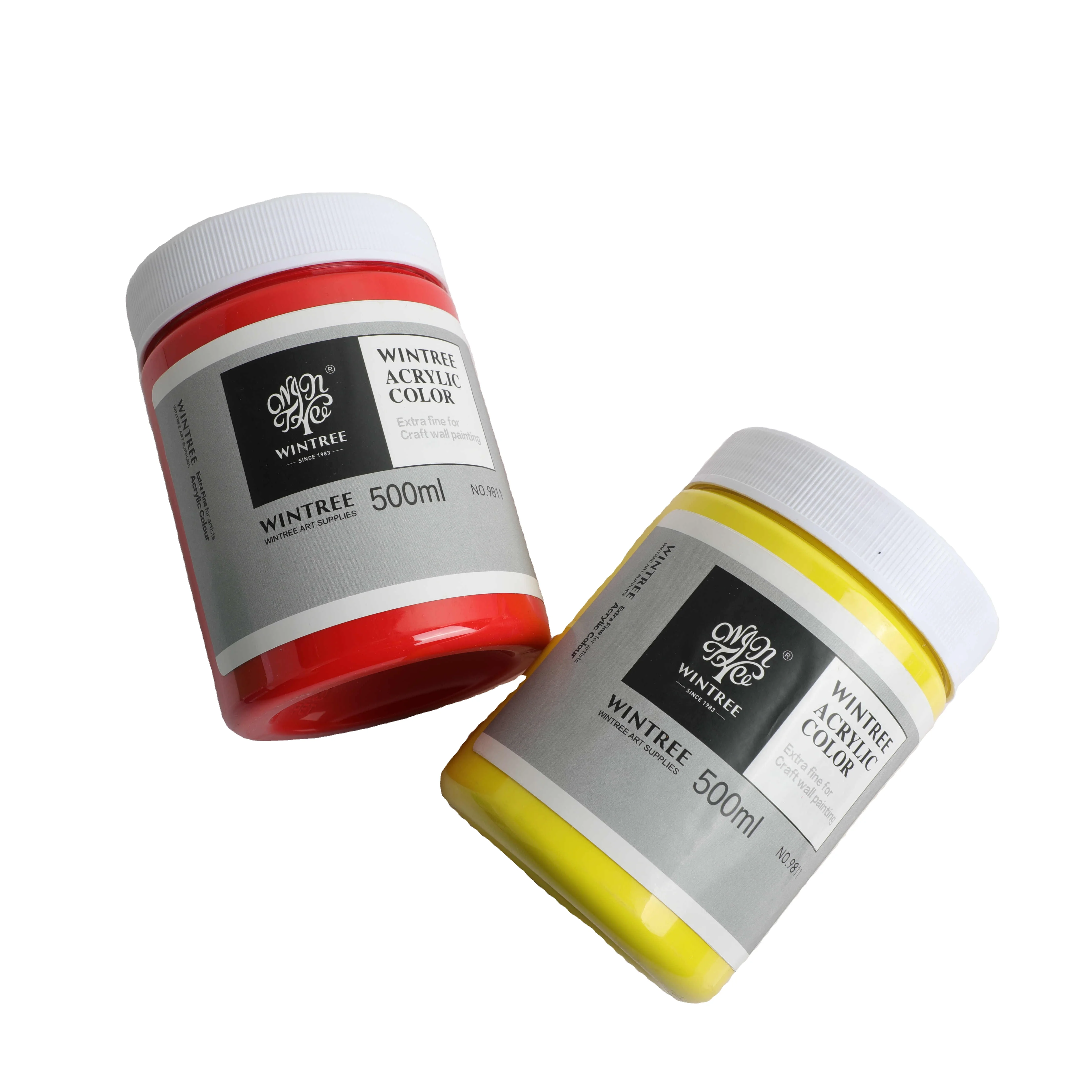 Wintree craft acrylic paint  500ML  Cheap directly factory oem Non-toxic Amazon artist professional acrylic paint colors