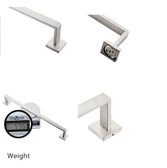 Home and hotel bathroom clothes hanger stainless steel towel rail brushed single bar kitchen table