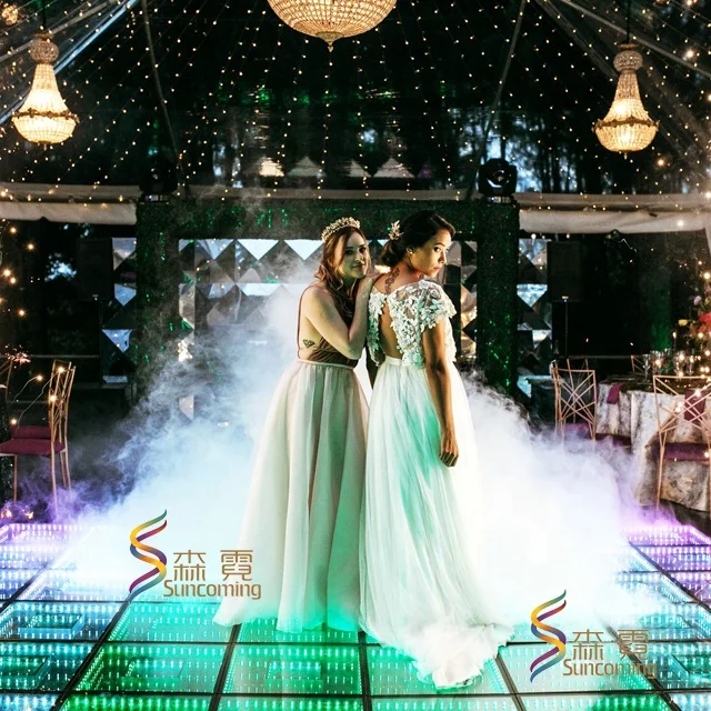 Indoor Outdoor Portable Tempered Glass Wedding Banquet Concert Stage 3D Mirror Dance Floor Tiles