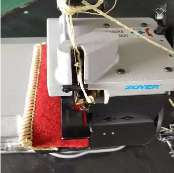 ZOYER ZY2502K Industrial Heavy Duty Carpet Chainstitch Overlock Sewing Machine for blanket with knife