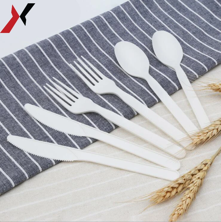 China Factory Disposable Biodegradable Plastic Spoons fork knife