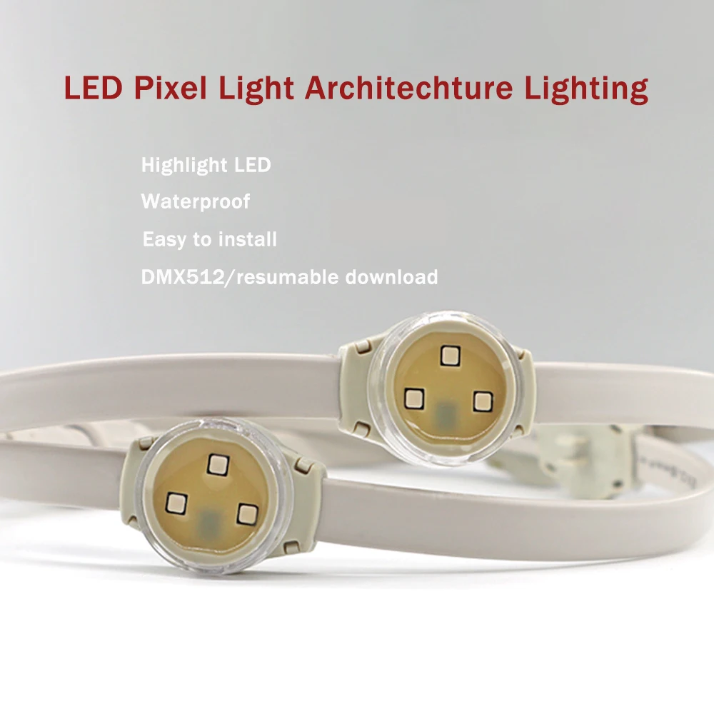 30MM LED DMX512 5050 RGB LED Chips Flat Pixel Spot Light For Indoor Christmas Tree Facade Building Decorations